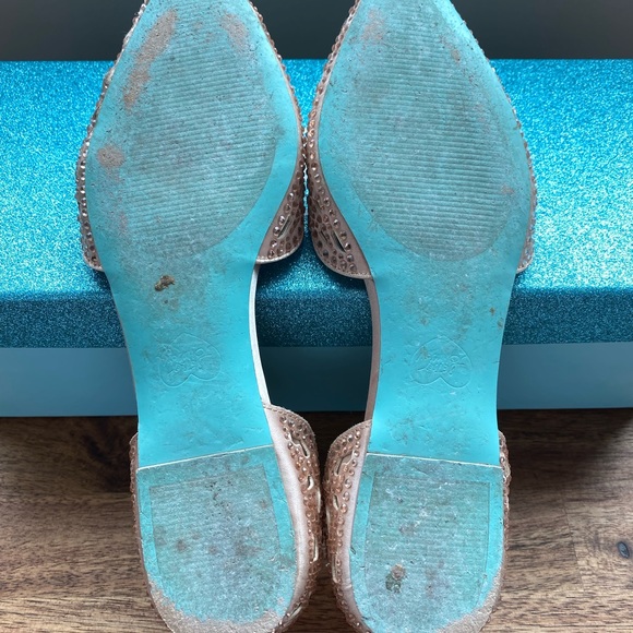 Rose Gold Betsey Johnson Flats - Picture 6 of 8